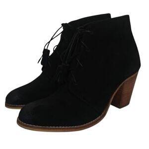 Black Crevo leather ankle booties sz 8